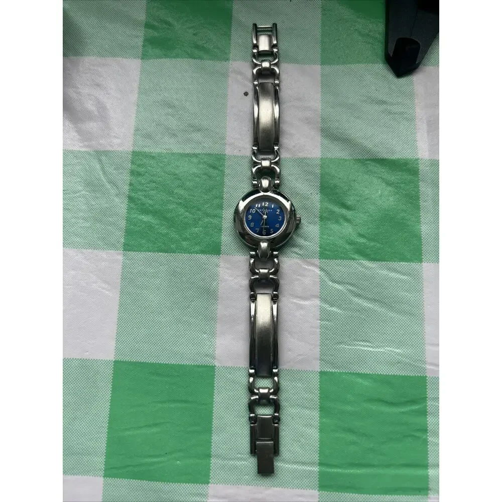 LA Express Blue Dial Silver Tone Women’s Quartz Watch